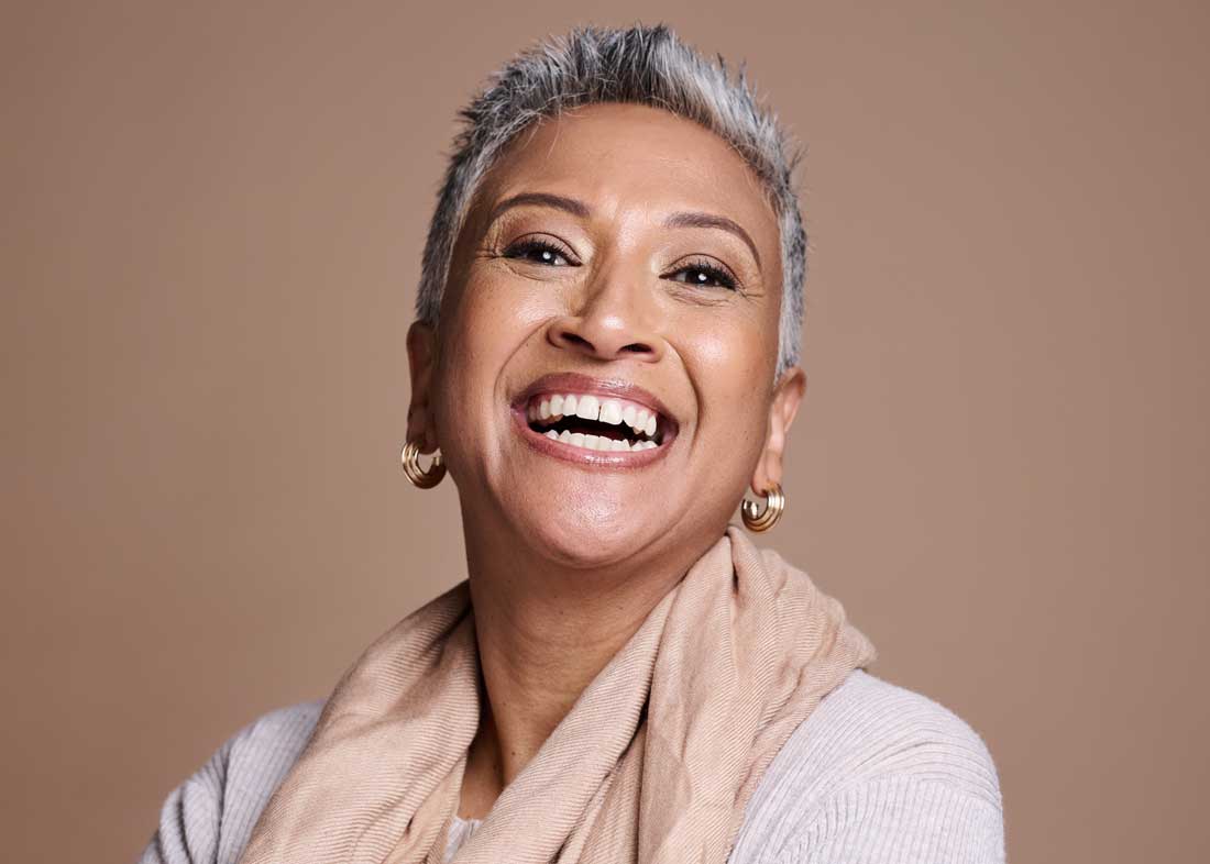 Smiling woman after a customized Botox treatment